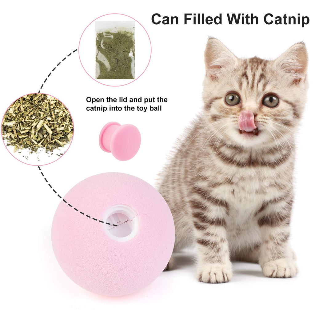 Pelota Interactiva para Gatos con Sonido y Hierba Gatera – Juguete Inteligente para Gatos y Gatitos