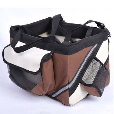 Bolsa transportadora portátil para perros en bicicleta - Asiento de viaje para perros y gatos pequeños