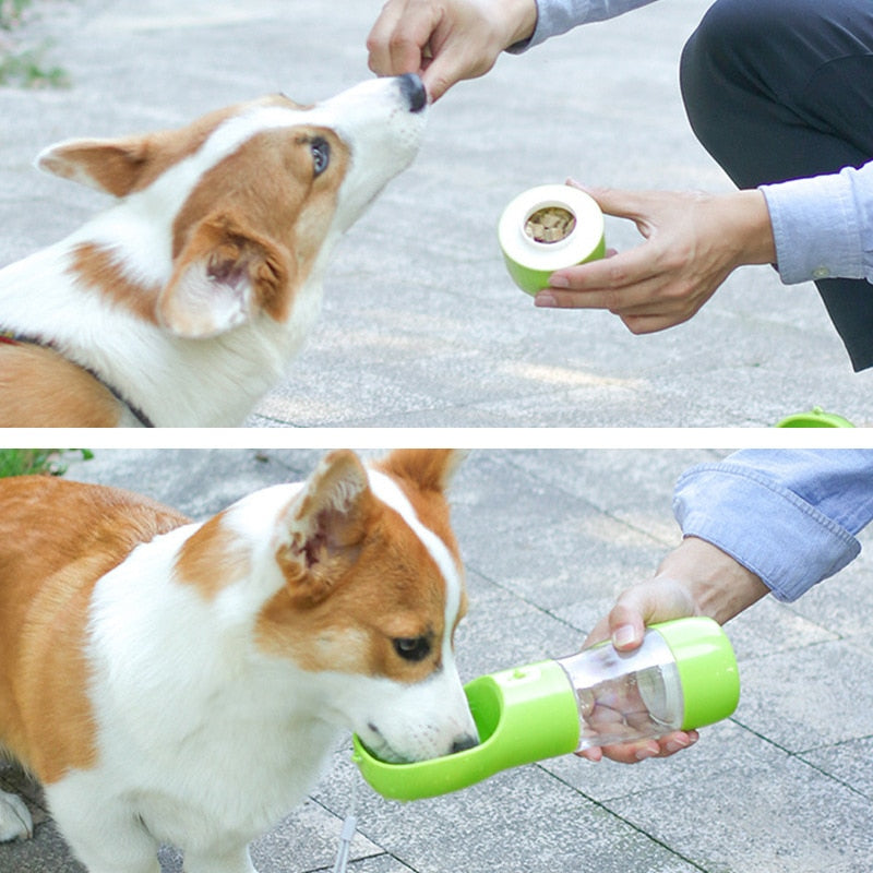 Botella Dispensadora de Agua para Perros y Gatos – Cuenco Portátil para Paseos y Viajes