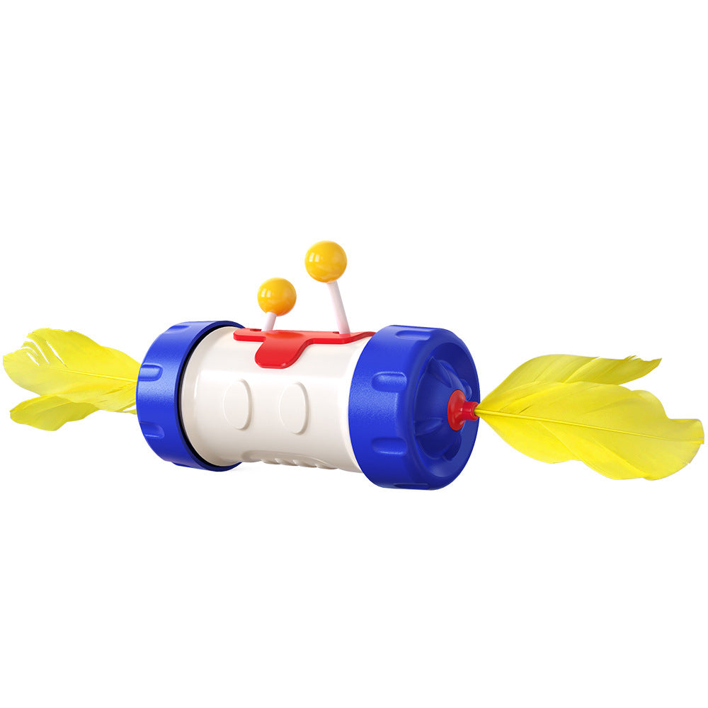 Juguete Interactivo para Gatos – Vaivén con Plumas y Pelota