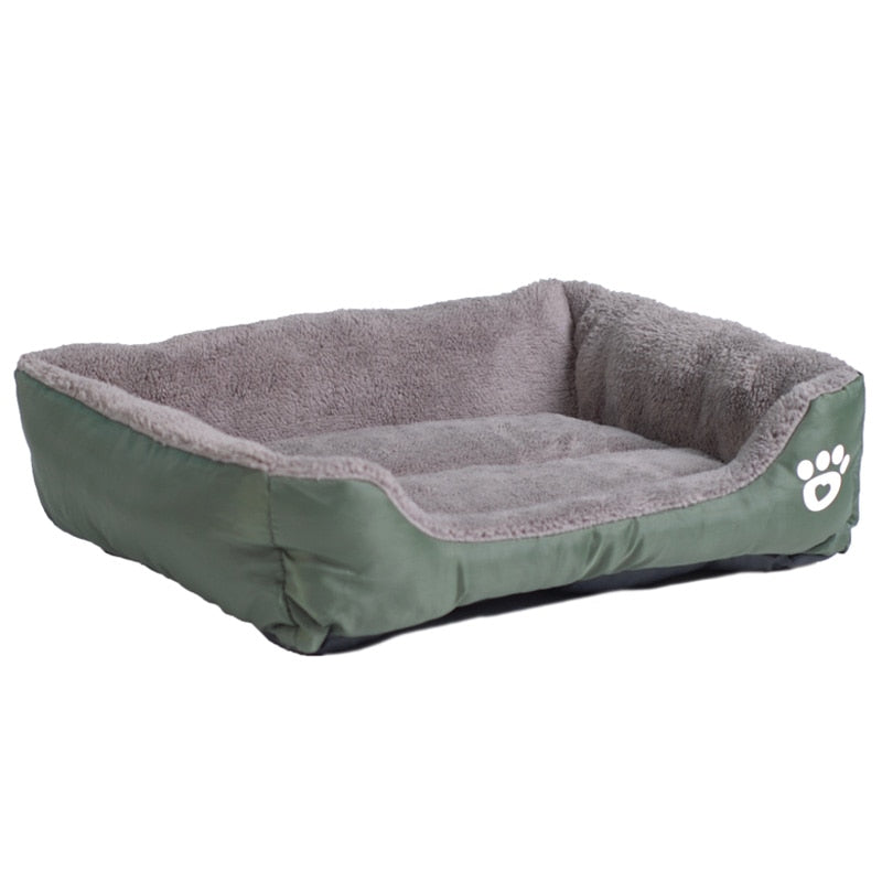 Cama para Mascotas Suave y Acogedora con Estampado de Huellas | Tallas S-3XL, 9 Colores