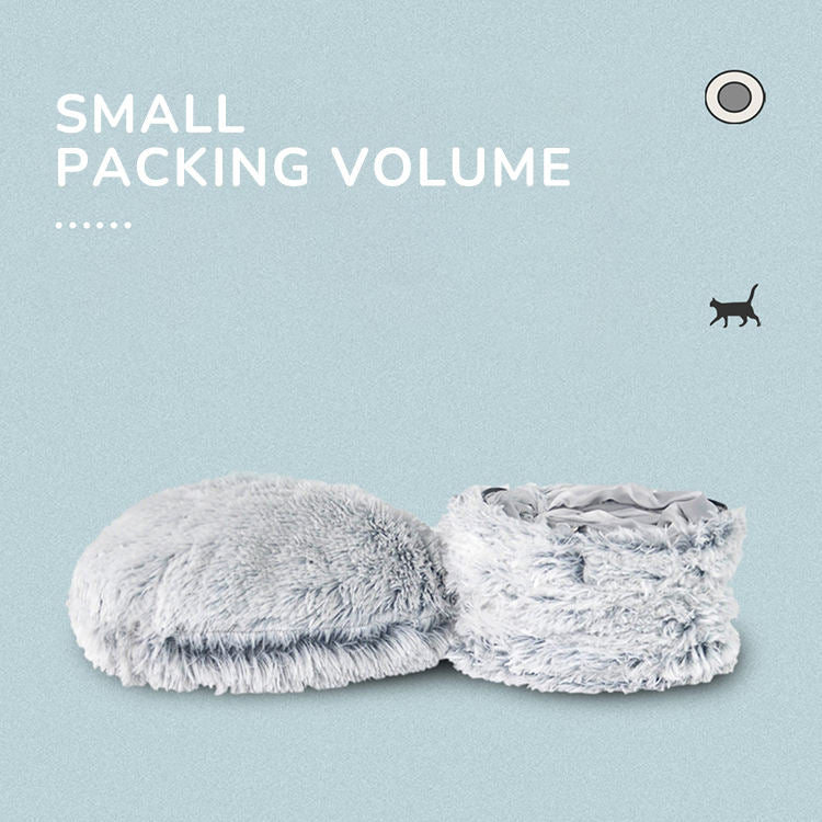 Cama Túnel 2 en 1 para Gatos – Juguete Interactivo y Cama Cálida de Peluche con Forma de Dónut