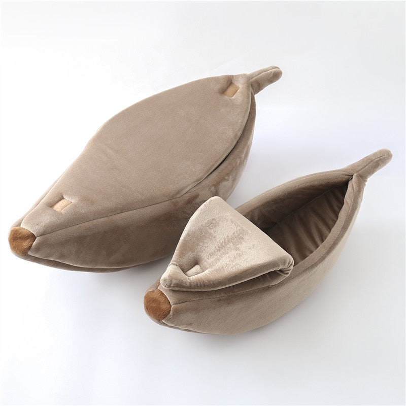 Cama para Gatos con Forma de Plátano – Cesta Acogedora y Divertida en 4 Colores y 4 Tallas