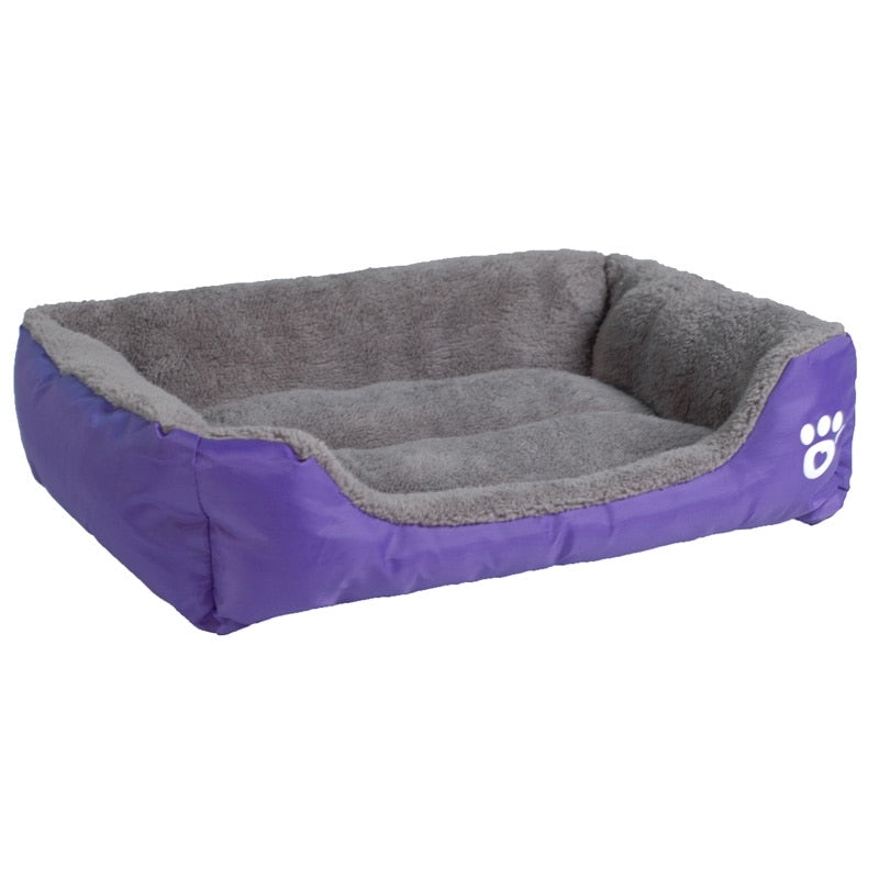 Cama para Mascotas Suave y Acogedora con Estampado de Huellas | Tallas S-3XL, 9 Colores