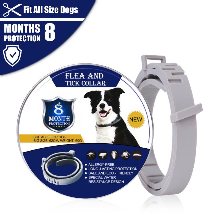 1 Collar Repelente de Pulgas y Mosquitos para Perros | Repelente Natural de Insectos | Ajustable | Protección al Aire Libre
