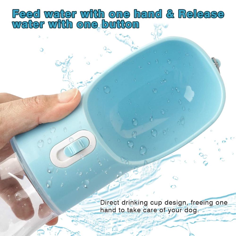 Botella Dispensadora de Agua para Perros y Gatos – Cuenco Portátil para Paseos y Viajes