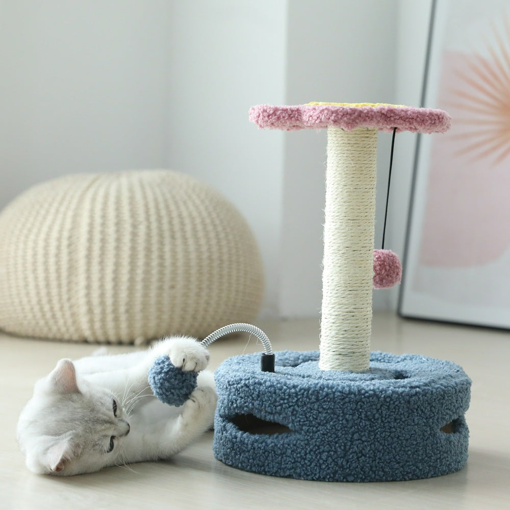 Rascador Multifuncional para Gatos – Poste Rascador con Tablero y Juguete para Gatitos