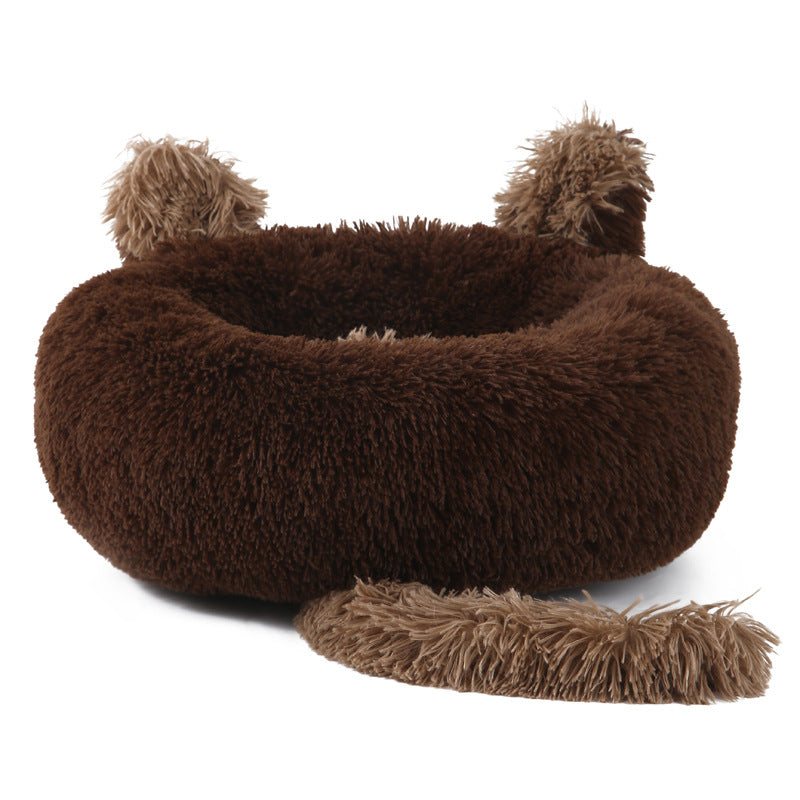 Cama para Mascotas con Orejas de Conejo – Esterilla Cálida de Peluche para Gatos y Perros