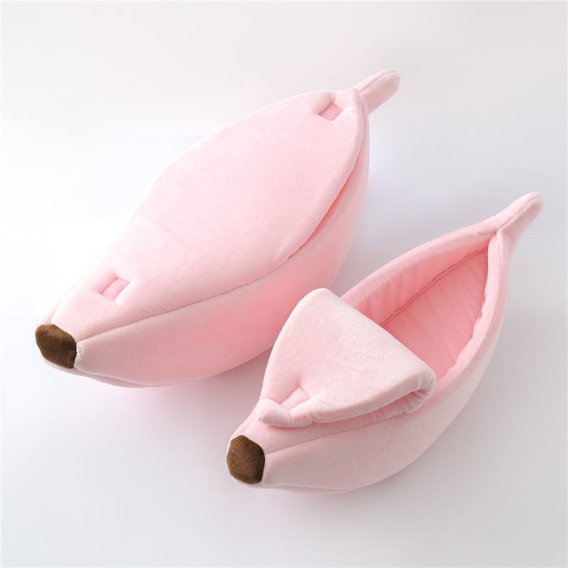 Cama para Gatos con Forma de Plátano – Cesta Acogedora y Divertida en 4 Colores y 4 Tallas