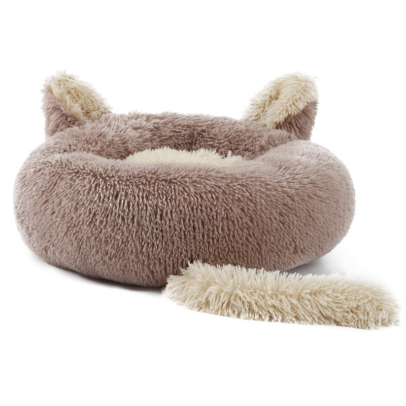Cama para Mascotas con Orejas de Conejo – Esterilla Cálida de Peluche para Gatos y Perros