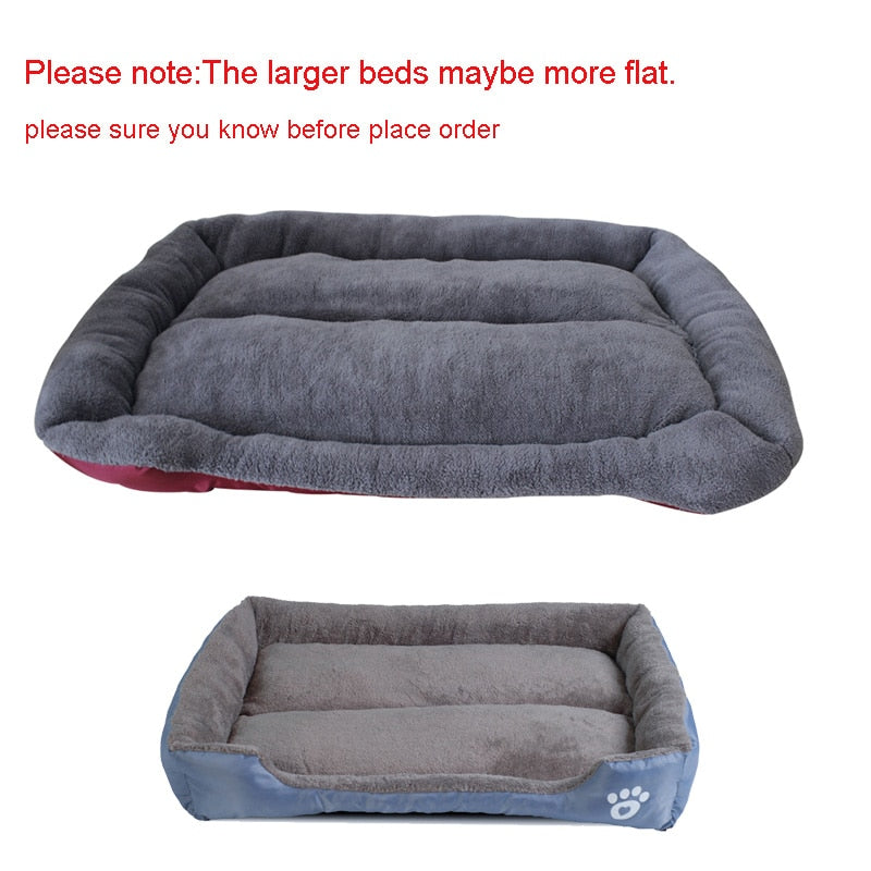 Cama para Mascotas Suave y Acogedora con Estampado de Huellas | Tallas S-3XL, 9 Colores