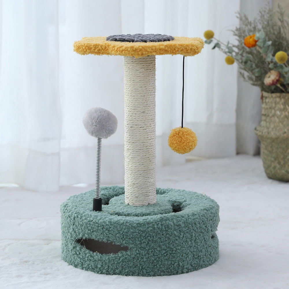 Rascador Multifuncional para Gatos – Poste Rascador con Tablero y Juguete para Gatitos