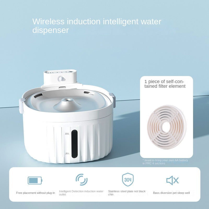 Dispensador de Agua Automático para Mascotas – Sensor Infrarrojo Inteligente Sin Cable, 2L