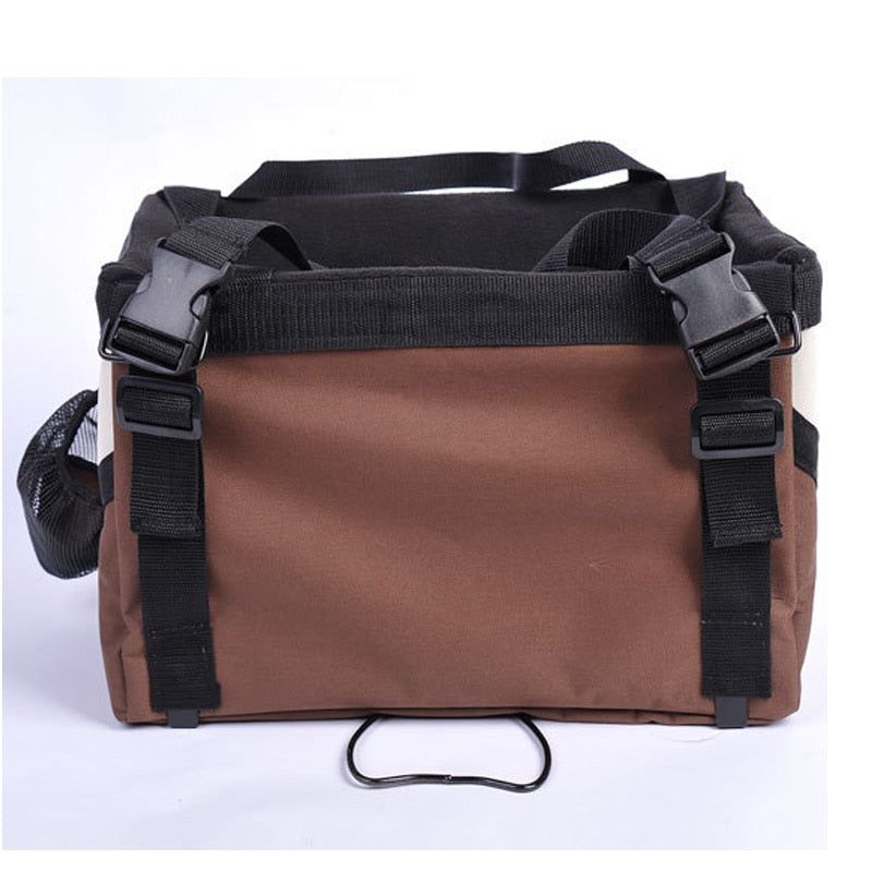 Bolsa transportadora portátil para perros en bicicleta - Asiento de viaje para perros y gatos pequeños