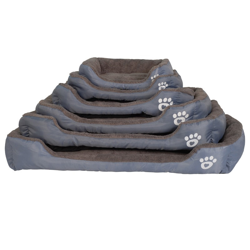 Cama para Mascotas Suave y Acogedora con Estampado de Huellas | Tallas S-3XL, 9 Colores