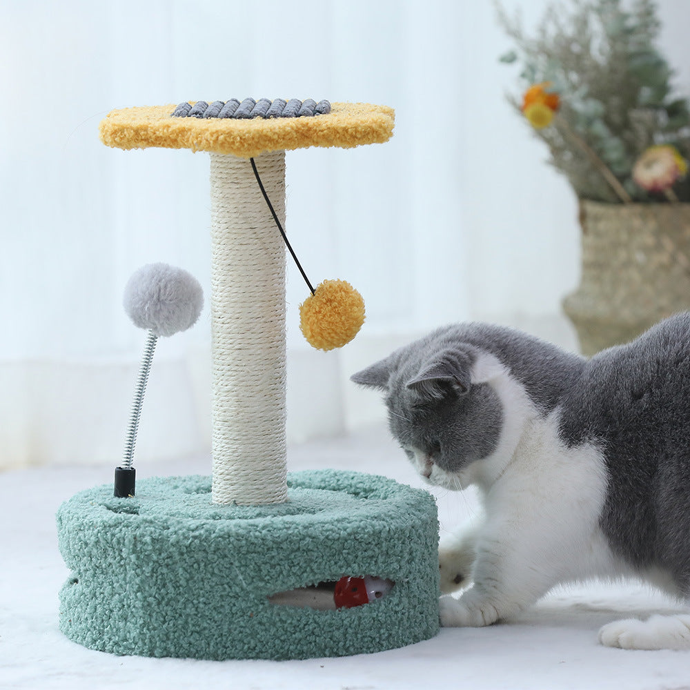 Rascador Multifuncional para Gatos – Poste Rascador con Tablero y Juguete para Gatitos